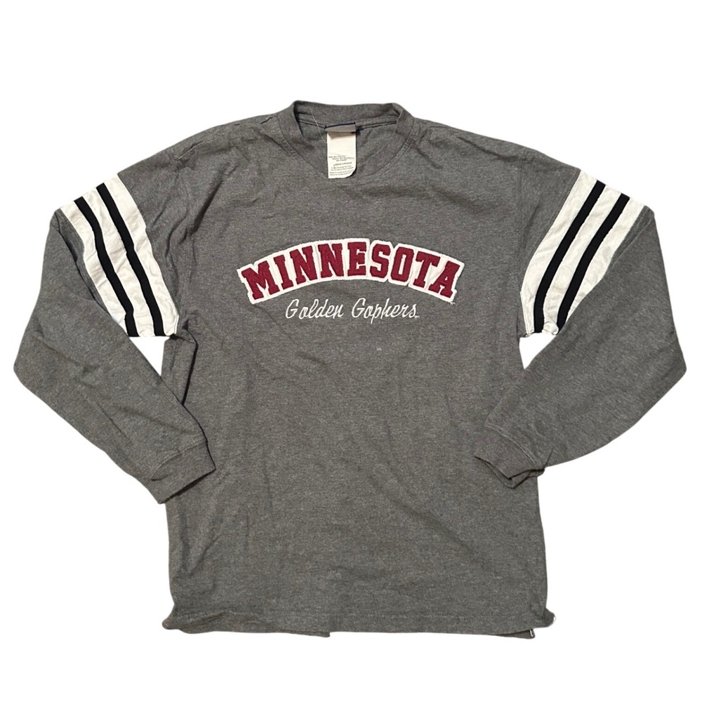 Minnesota Golden‎ Gophers Long Sleeve T Shirt Gray Large TSI Sportswear College